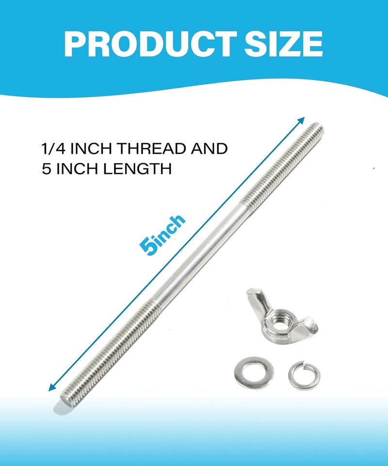 AOCISKA Air Cleaner Stud Kit,Carburetor Studs,Stainless Steel Air Cleaner Mounting Bolt, 5 Inch Air Cleaner Stud Compatible with Most Cars Trucks SUVs - Image 2